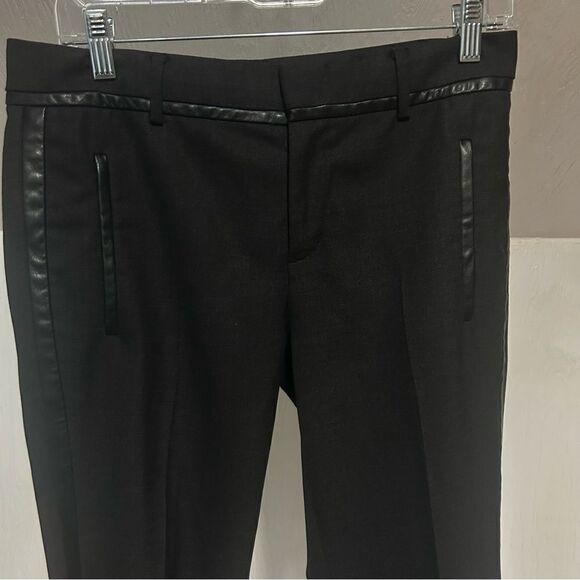 Revolve Vince Charcoal Gray Black Tuxedo Stripe slim straight skinny Pants - Picture 6 of 10